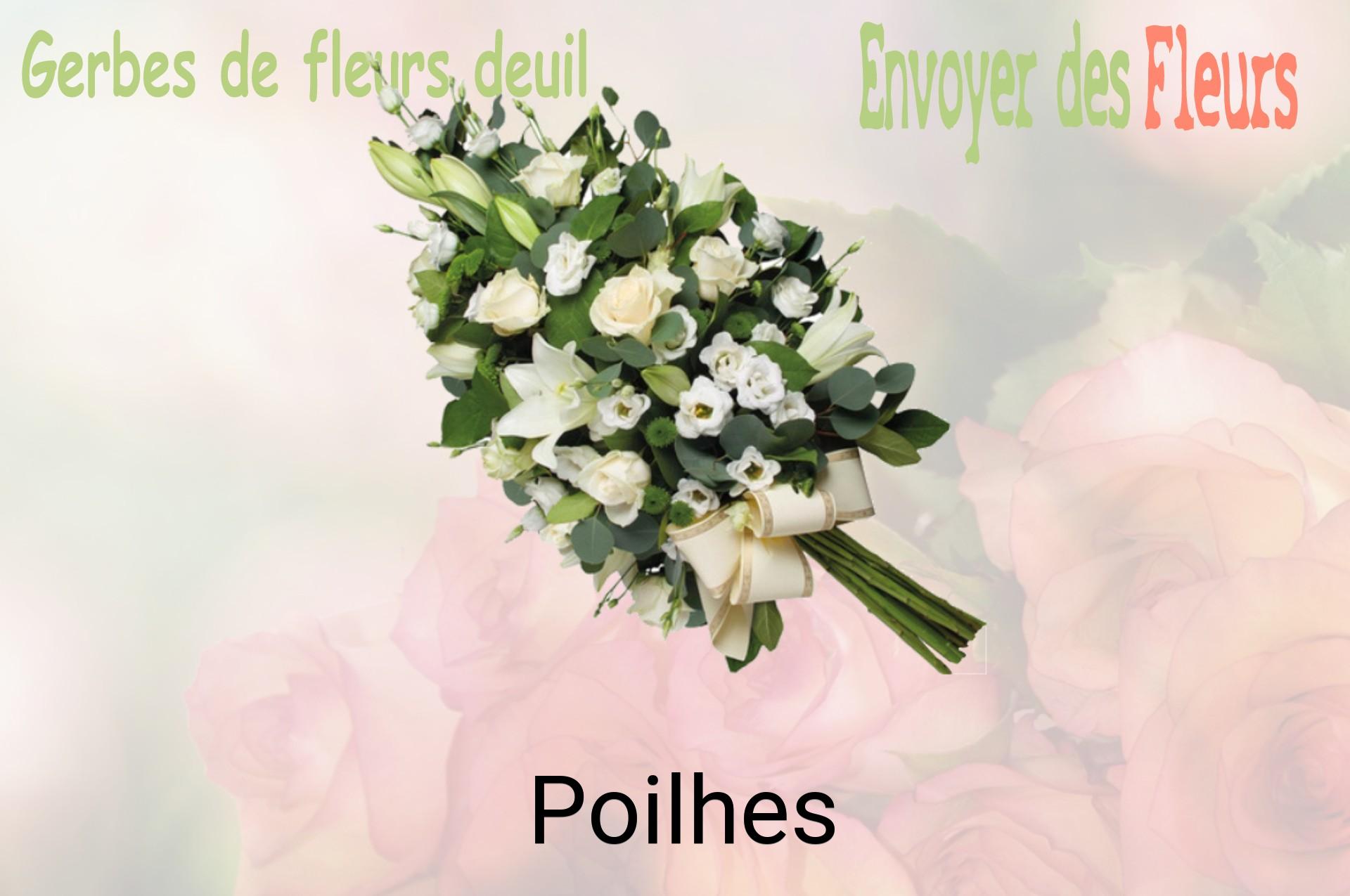 Gerbe de fleurs de deuil livrée à Poilhes